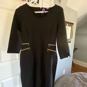 Calvin Klein Black Long Sleeve Dress